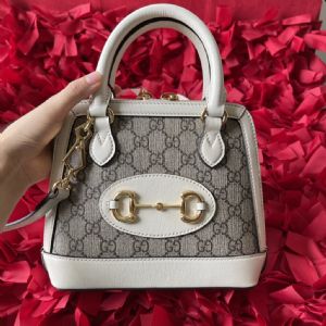 包包莆田店铺1688,Horsebit白色迷你马衔扣手提贝壳包