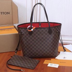 lv Neverfull中号手袋格子棋盘图案颜色耐看不易过时