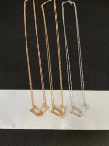 T家项链 18K双链环半钻项链60011099-41cm