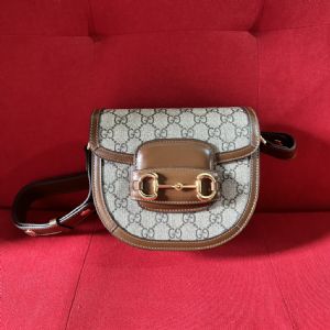 高档包包批发市场,1955迷你半圆形乌木色 老花马鞍包