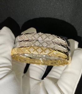 香家手镯chanel菱格带钻手镯80081445-18#