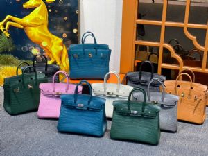 铂金25CM小集合精选非洲尼罗河纯种尼罗鳄鱼肚皮制作