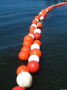 海上安全边界警示浮球