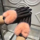 Chanel小香真皮手套 水貂毛兔毛手套 厂家直销