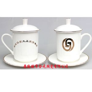 景德镇订制会议厅办公泡茶专用陶瓷茶杯